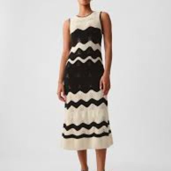 NWT GAP Crochet Style Chevron Midi Dress - Size XL - Picture 3 of 5